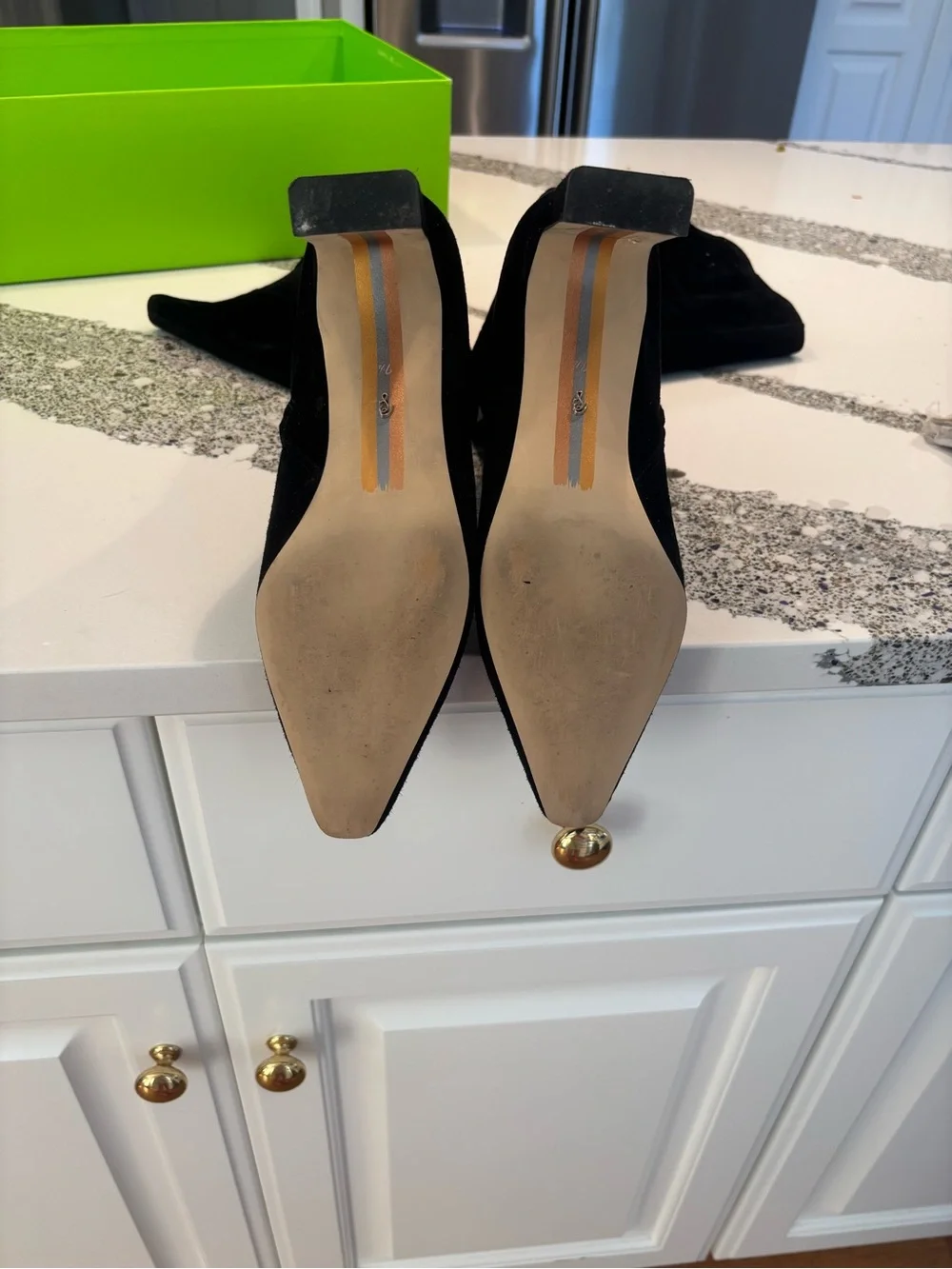 Sam Edelman Sylvia Knee High Black Suede Boots